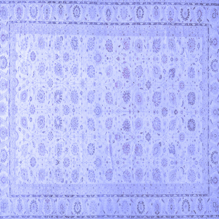 Square Machine Washable Oriental Blue Traditional Rug, wshabs33blu