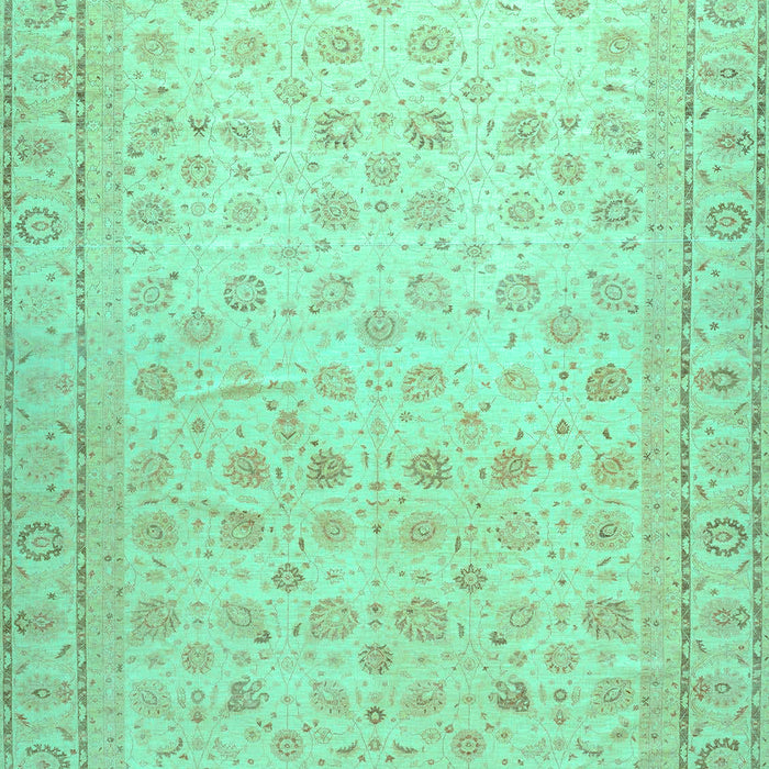 Machine Washable Oriental Turquoise Traditional Area Rugs, wshabs33turq