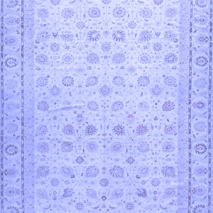 Machine Washable Oriental Blue Traditional Rug, wshabs33blu