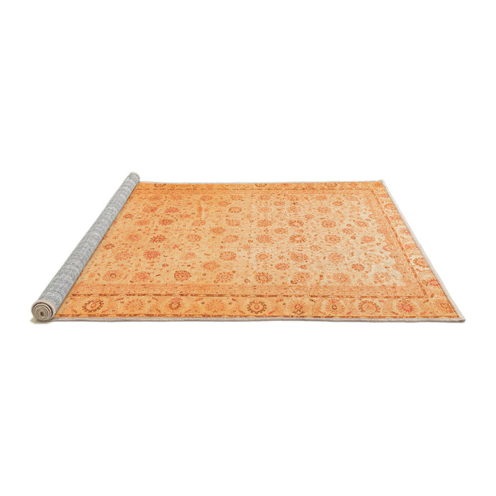Sideview of Machine Washable Oriental Orange Traditional Area Rugs, wshabs33org