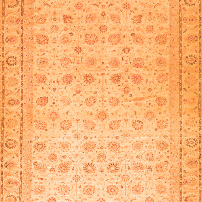 Machine Washable Oriental Orange Traditional Area Rugs, wshabs33org