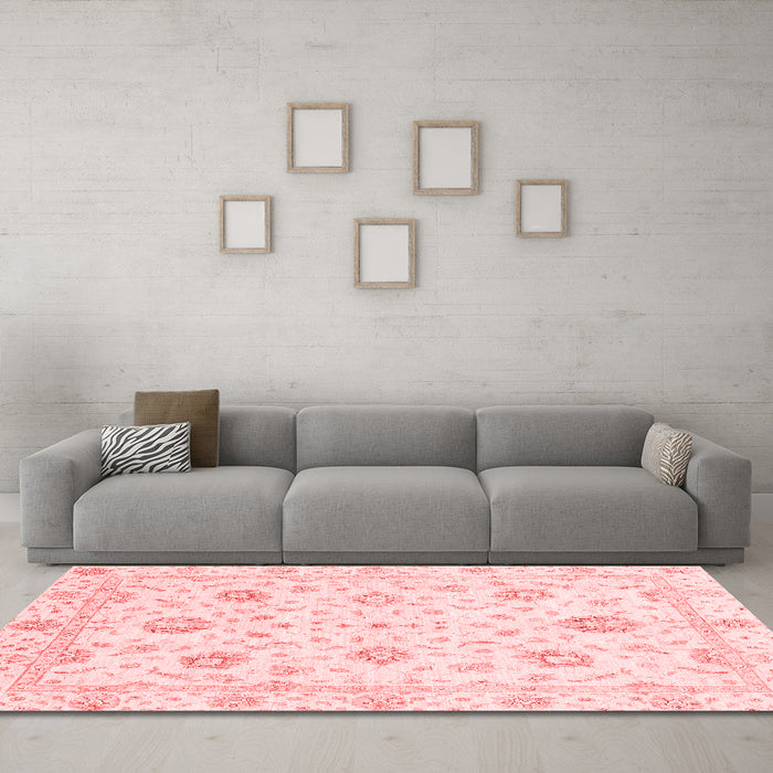 Modern Red Washable Rugs