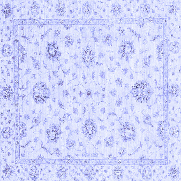 Square Machine Washable Oriental Blue Modern Rug, wshabs3400blu