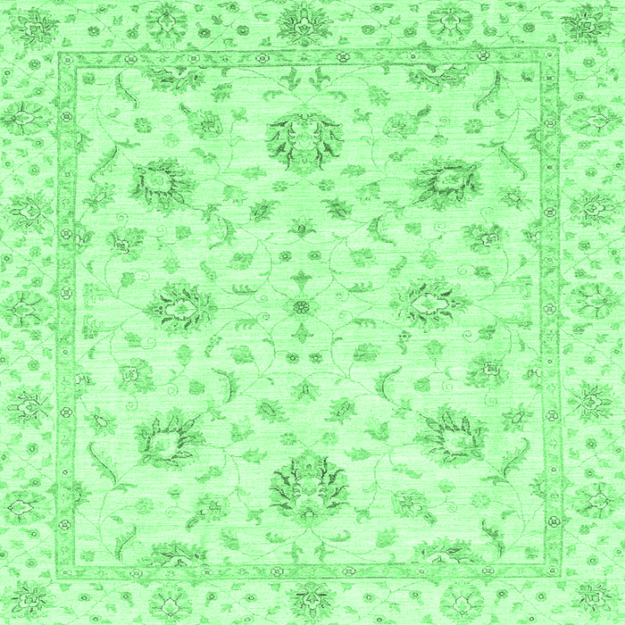 Square Oriental Emerald Green Modern Rug, abs3400emgrn