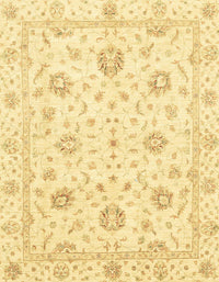 Machine Washable Abstract Mustard Yellow Rug, wshabs3400