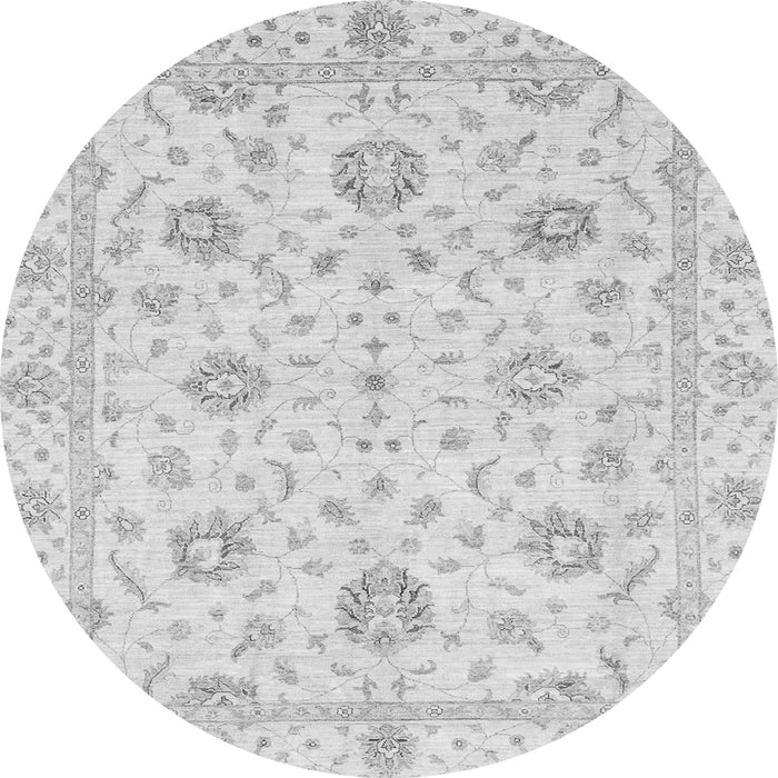 Round Oriental Gray Modern Rug, abs3400gry