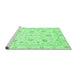 Sideview of Machine Washable Oriental Emerald Green Modern Area Rugs, wshabs3400emgrn