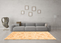 Machine Washable Oriental Orange Modern Rug, wshabs3400org