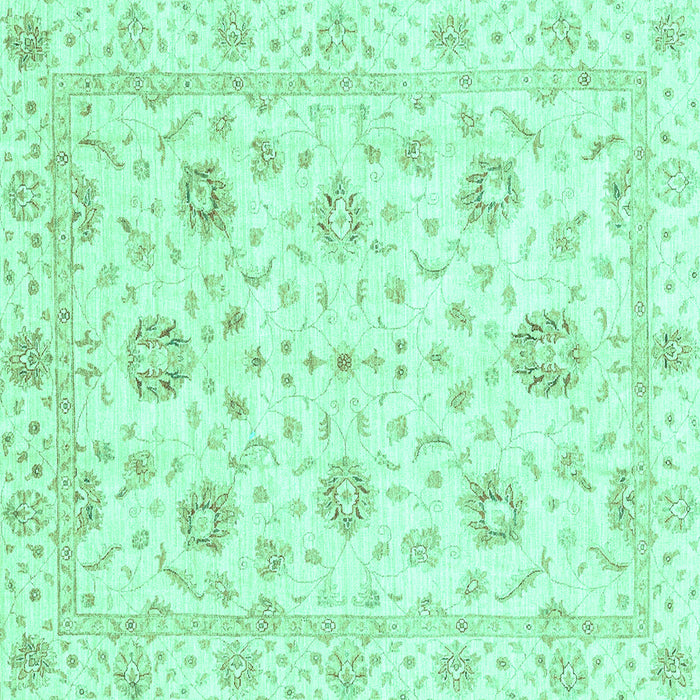 Square Oriental Turquoise Modern Rug, abs3400turq