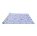 Sideview of Machine Washable Oriental Blue Modern Rug, wshabs3400blu