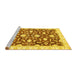 Sideview of Machine Washable Oriental Yellow Modern Rug, wshabs3401yw