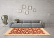 Machine Washable Oriental Orange Modern Area Rugs in a Living Room, wshabs3401org