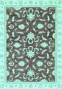 Oriental Light Blue Modern Rug, abs3401lblu