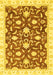 Machine Washable Oriental Yellow Modern Rug, wshabs3401yw