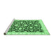 Sideview of Machine Washable Oriental Emerald Green Modern Area Rugs, wshabs3401emgrn