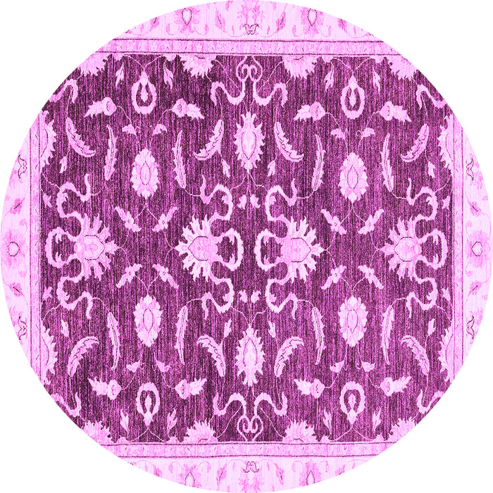 Round Oriental Purple Modern Rug, abs3401pur