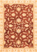 Machine Washable Oriental Orange Modern Area Rugs, wshabs3401org