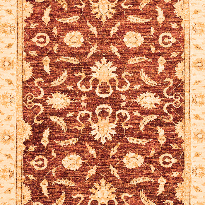 Machine Washable Oriental Orange Modern Area Rugs, wshabs3401org