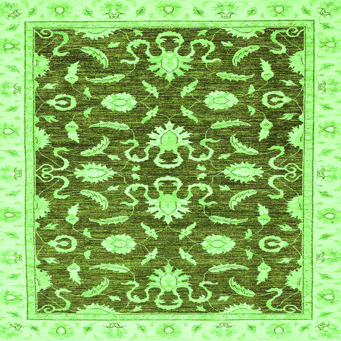 Square Oriental Green Modern Rug, abs3401grn