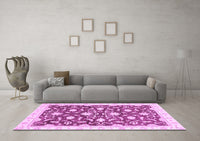 Machine Washable Oriental Purple Modern Rug, wshabs3401pur