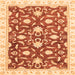 Square Oriental Orange Modern Rug, abs3401org