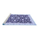 Sideview of Machine Washable Oriental Blue Modern Rug, wshabs3401blu