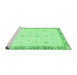 Sideview of Machine Washable Oriental Emerald Green Traditional Area Rugs, wshabs3402emgrn