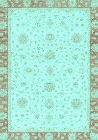 Oriental Light Blue Traditional Rug, abs3402lblu