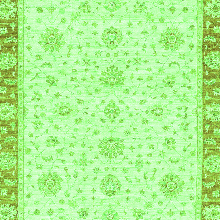 Machine Washable Oriental Green Traditional Area Rugs, wshabs3402grn