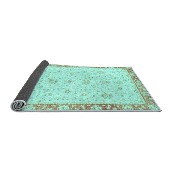 Sideview of Oriental Light Blue Traditional Rug, abs3402lblu