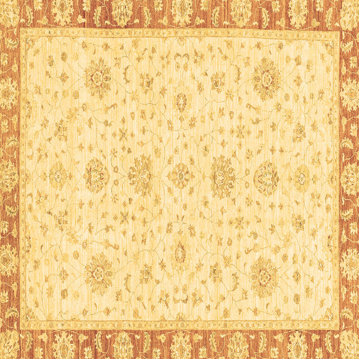 Square Oriental Brown Traditional Rug, abs3402brn