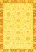 Machine Washable Oriental Yellow Traditional Rug, wshabs3402yw