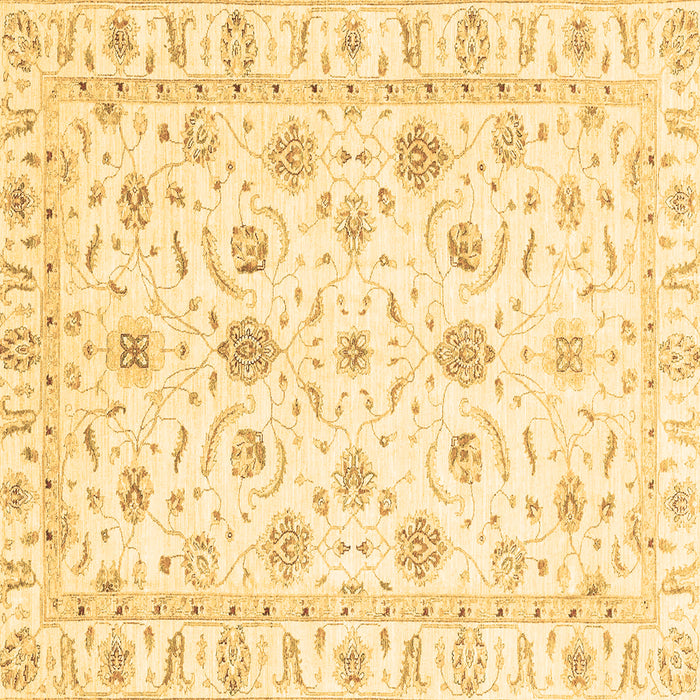 Square Machine Washable Oriental Brown Traditional Rug, wshabs3403brn