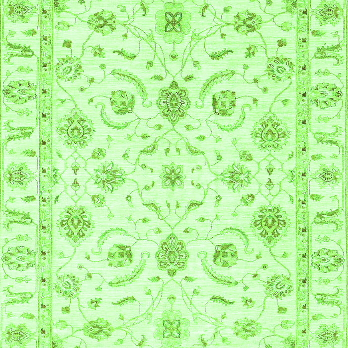 Machine Washable Oriental Green Traditional Area Rugs, wshabs3403grn