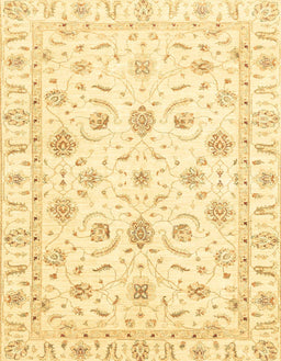 Machine Washable Abstract Sun Yellow Rug, wshabs3403