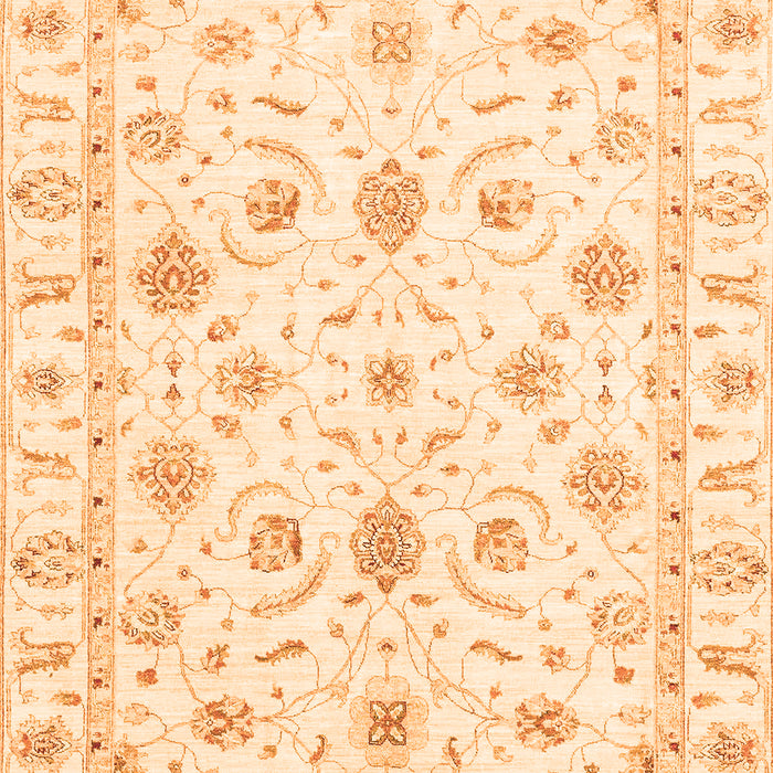 Machine Washable Oriental Orange Traditional Area Rugs, wshabs3403org