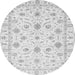 Round Oriental Gray Traditional Rug, abs3403gry