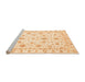 Sideview of Machine Washable Oriental Orange Traditional Area Rugs, wshabs3403org