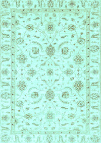 Oriental Light Blue Traditional Rug, abs3403lblu