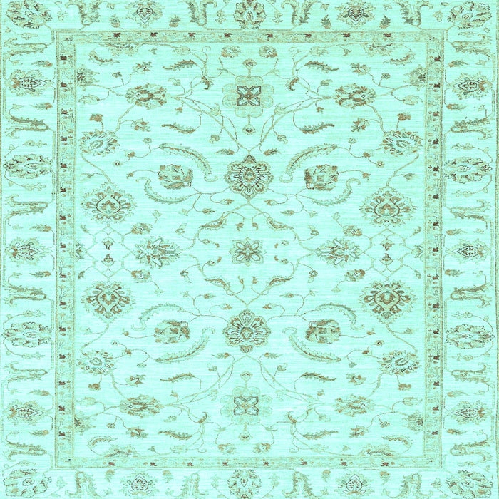 Square Oriental Light Blue Traditional Rug, abs3403lblu