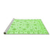 Sideview of Machine Washable Oriental Green Traditional Area Rugs, wshabs3403grn