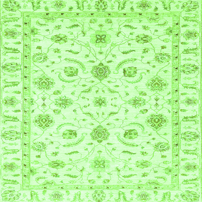 Square Oriental Green Traditional Rug, abs3403grn