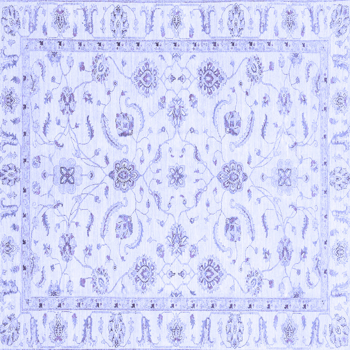 Square Machine Washable Oriental Blue Traditional Rug, wshabs3403blu