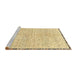 Sideview of Machine Washable Abstract Sun Yellow Rug, wshabs3404