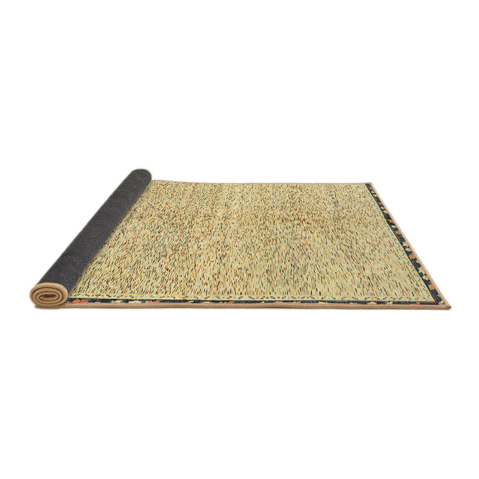 Sideview of Abstract Sun Yellow Modern Rug, abs3404
