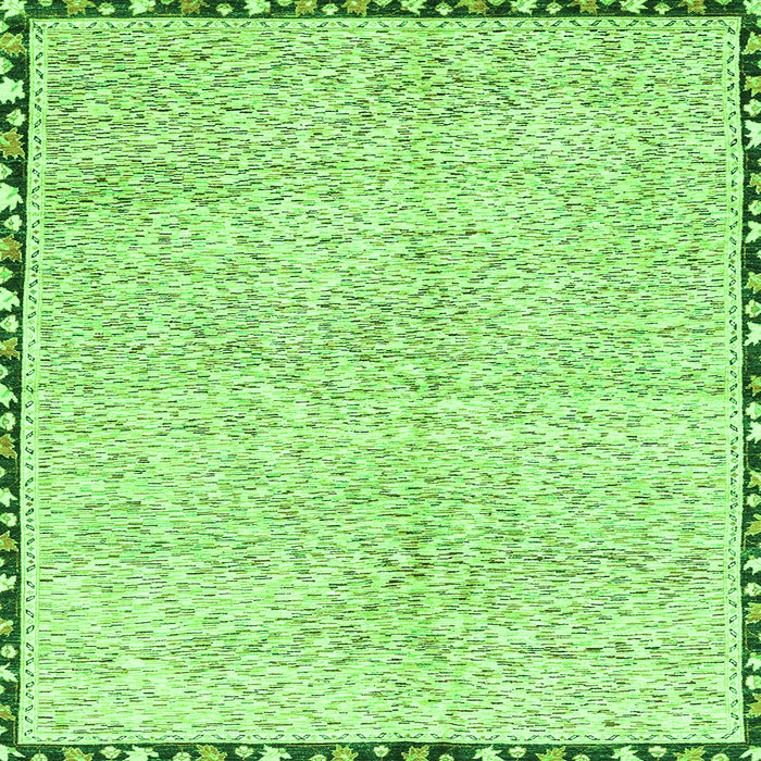 Square Abstract Green Modern Rug, abs3404grn
