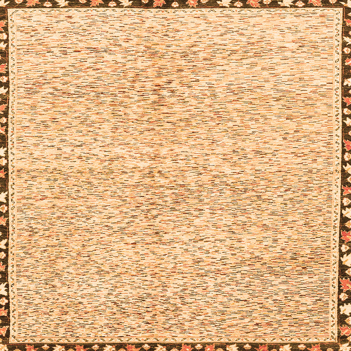 Square Abstract Orange Modern Rug, abs3404org