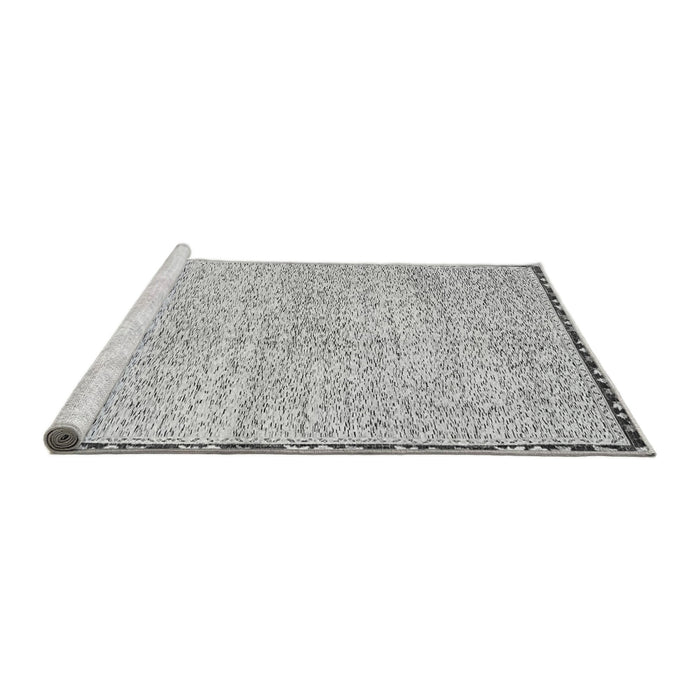 Sideview of Machine Washable Abstract Gray Modern Rug, wshabs3404gry