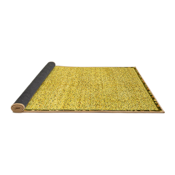 Sideview of Abstract Yellow Modern Rug, abs3404yw