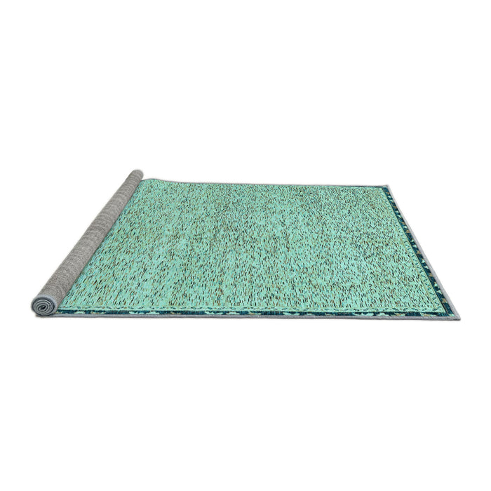 Sideview of Machine Washable Abstract Light Blue Modern Rug, wshabs3404lblu